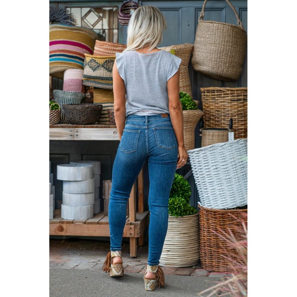 Judy Blue High Rise Button Fly Jeans - Picture 3 of 4